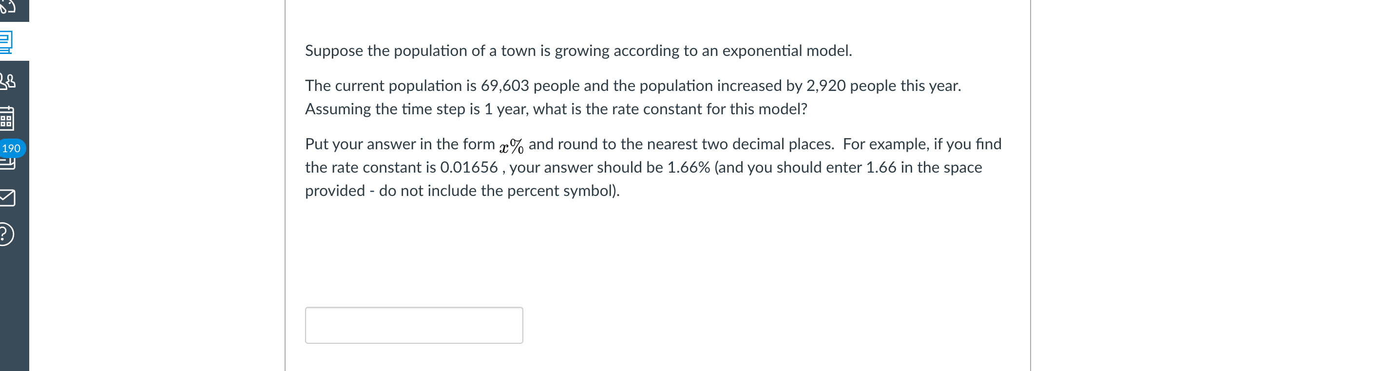 Solved U Suppose The Population Of A Town Is Growing | Chegg.com