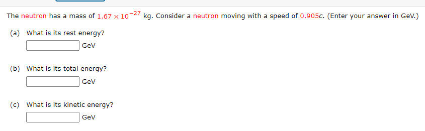 mass of 1 neutron in kg