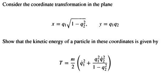 Solved Consider the coordinate transformation in the plane | Chegg.com