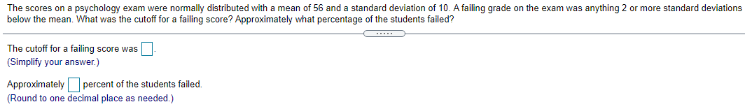 Solved The scores on a psychology exam were normally | Chegg.com