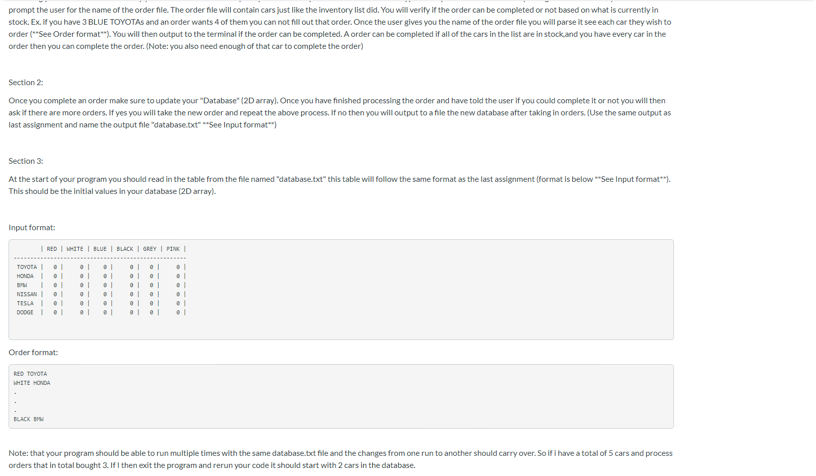 Section 1: In this assignment use your code from the | Chegg.com