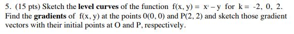 Solved Sketch the level curves of the function f(x, y) = x2 | Chegg.com