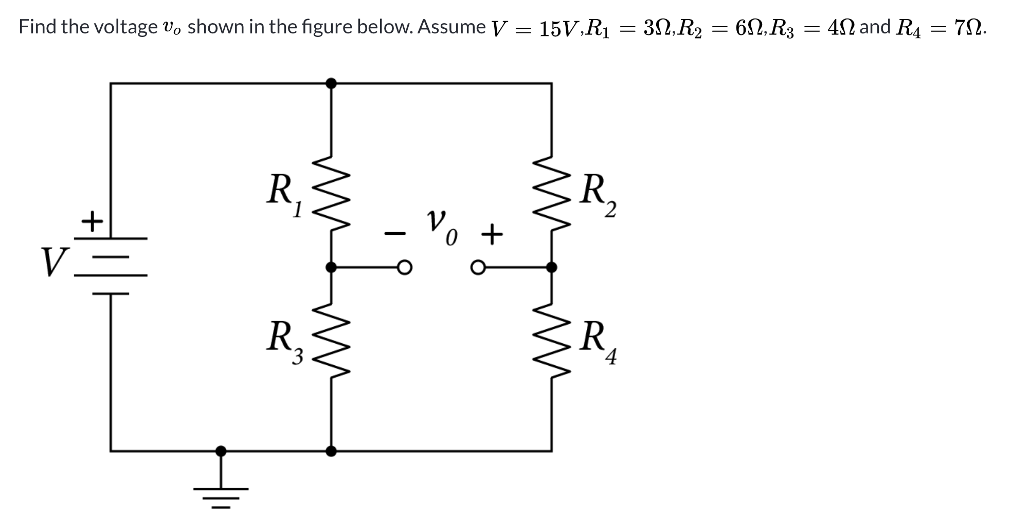 Solved Find the voltage vo shown in the figure below. Assume | Chegg.com