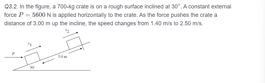 Solved Q3.2. In the figure, a 700−kg crate is on a rough | Chegg.com