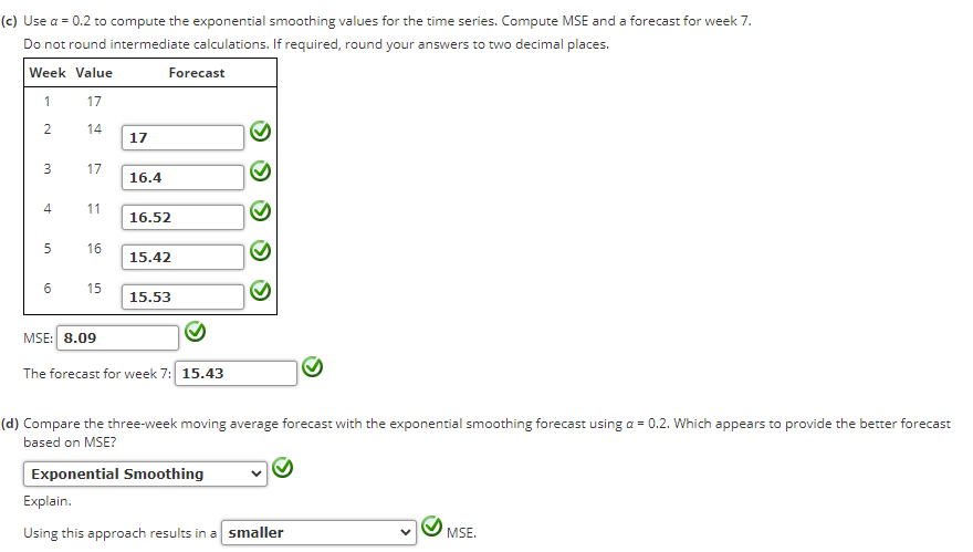 Solved Consider the following time series data. 1 2 3 4 5 6 | Chegg.com