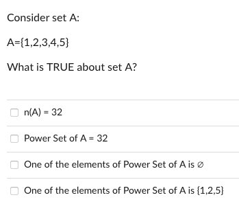 power set of 2 3 5