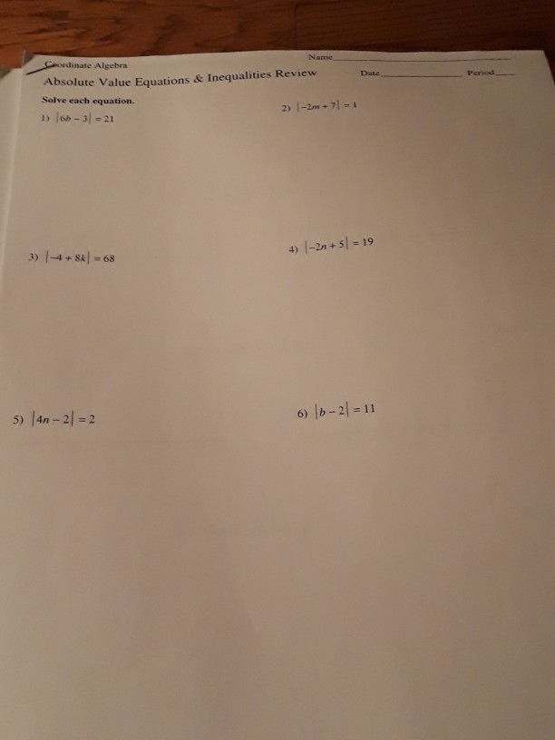 33 Absolute Value Equations And Inequalities Worksheet - support worksheet