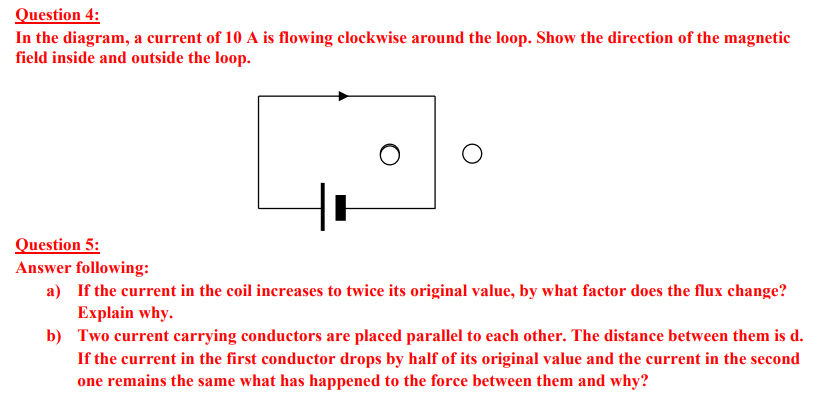 Solved In the diagram, a current of 10 A is flowing | Chegg.com