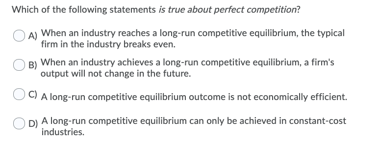 Solved Which of the following statements is true about | Chegg.com