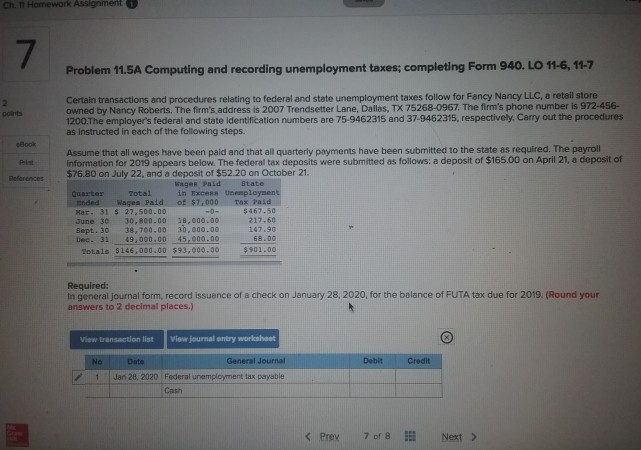 Solved Ch. 11 Homework Assignment 7 Problem 11.5A Computing | Chegg.com