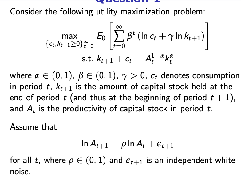 Consider The Following Utility Maximization Problem: | Chegg.com