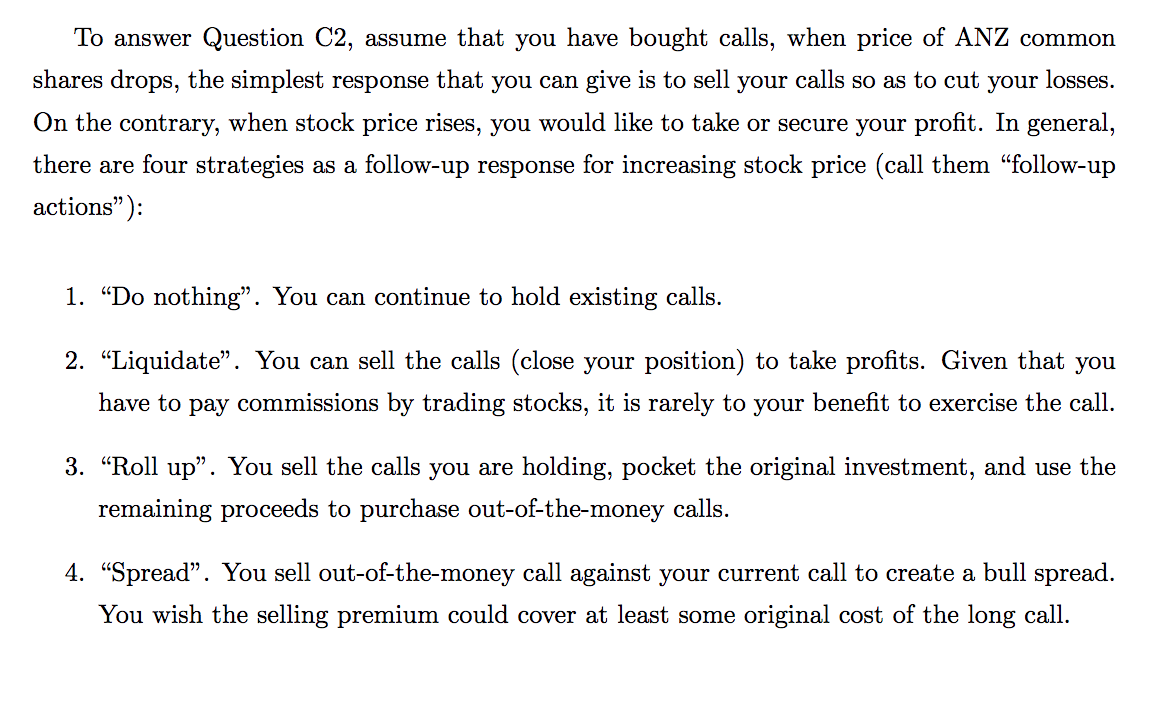 Solved To answer Question C2, assume that you have bought | Chegg.com