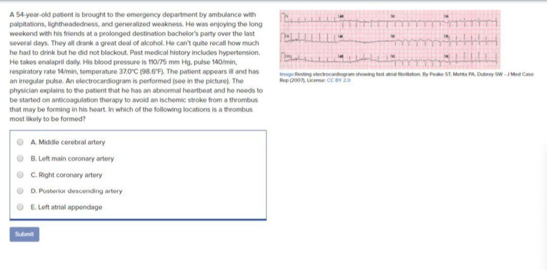 Solved MILLI A 54-year-old patient is brought to the | Chegg.com