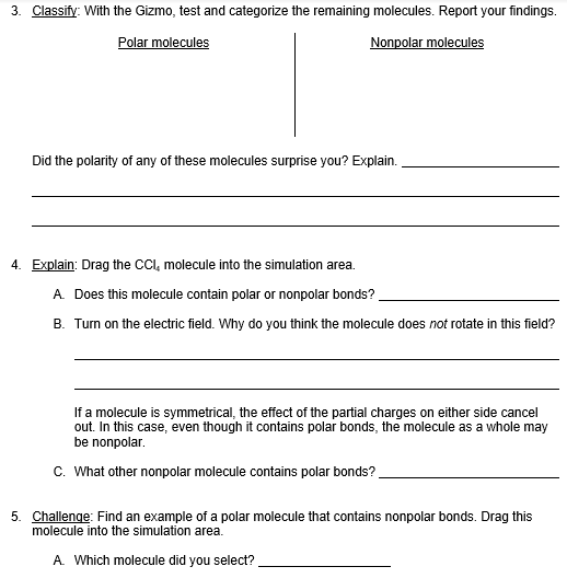 Student Exploration Polarity And Intermolecular Forces ...