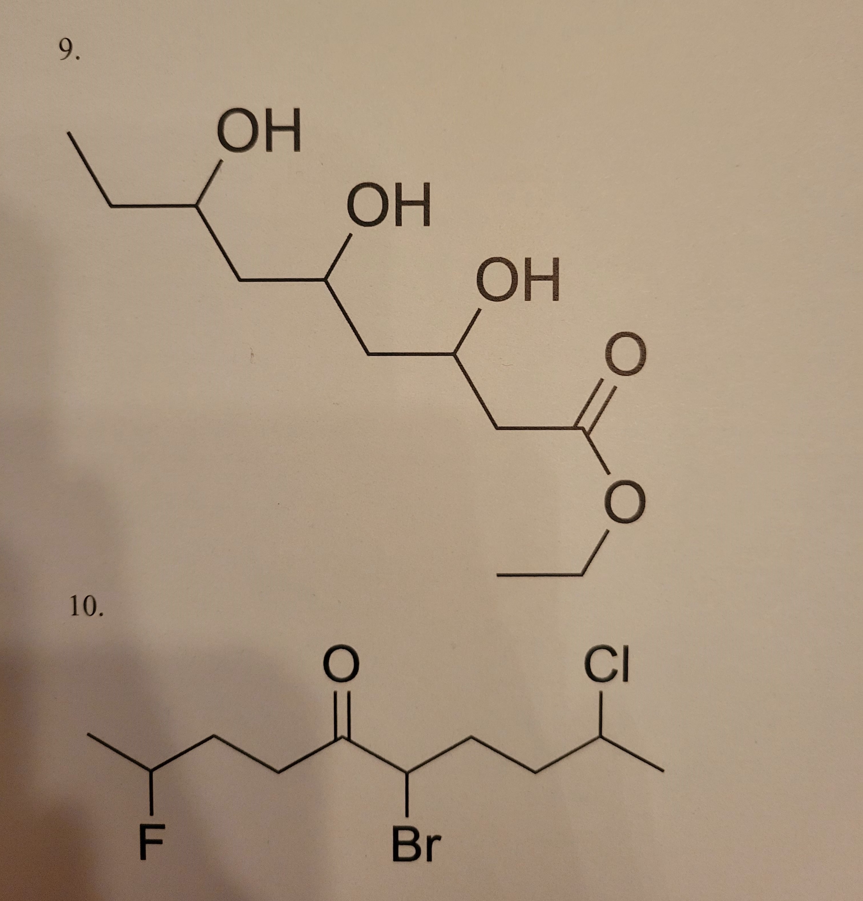 Solved what is the name of these organic structures?How are | Chegg.com
