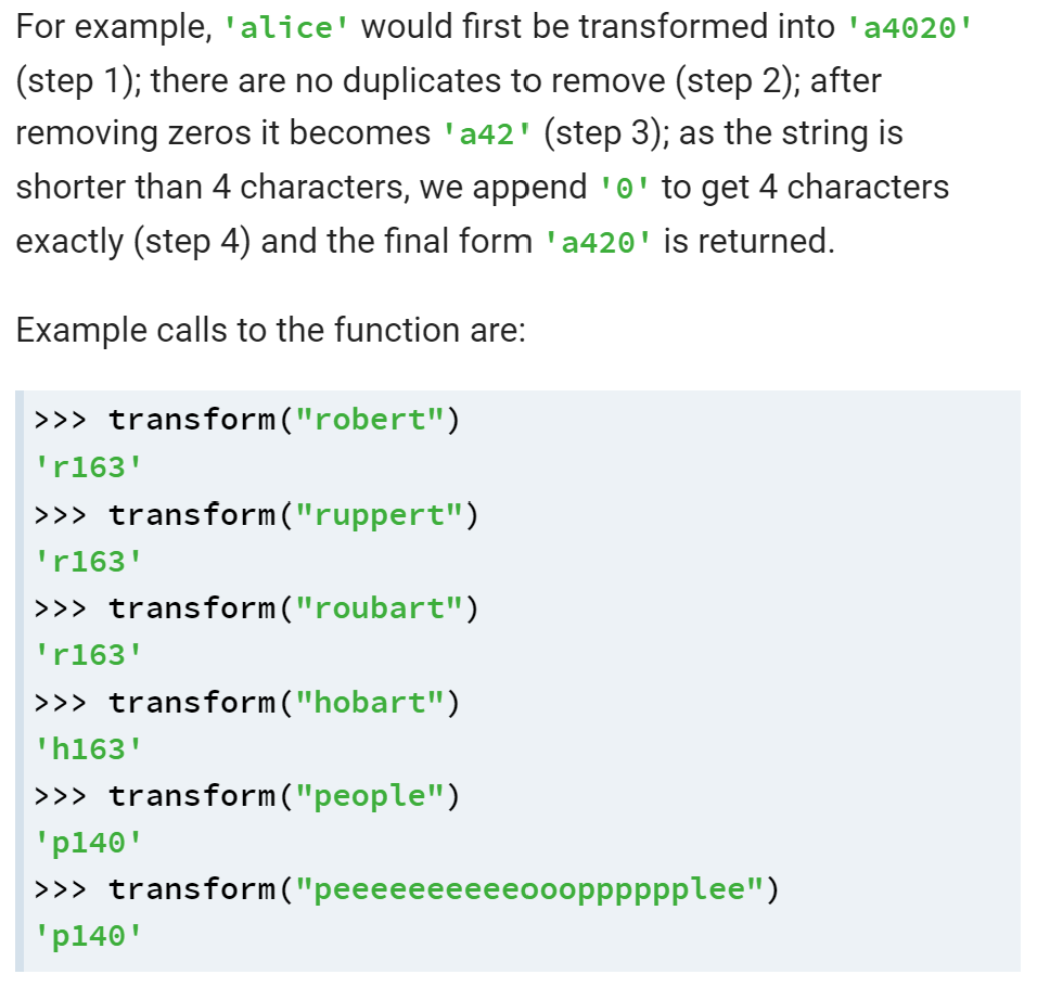 Solved Write a function transform() which takes a single | Chegg.com