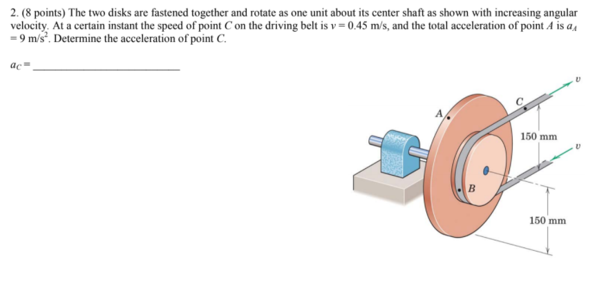 Solved The two disks are fastened together and rotate as one | Chegg.com
