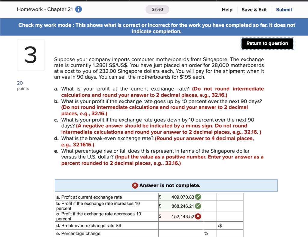 Solved Homework - Chapter 21 i 20 points Saved Check my work | Chegg.com