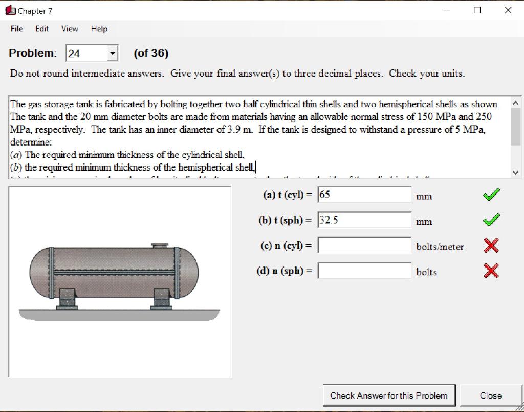 solved-the-gas-storage-tank-is-fabricated-by-bolting-45-off