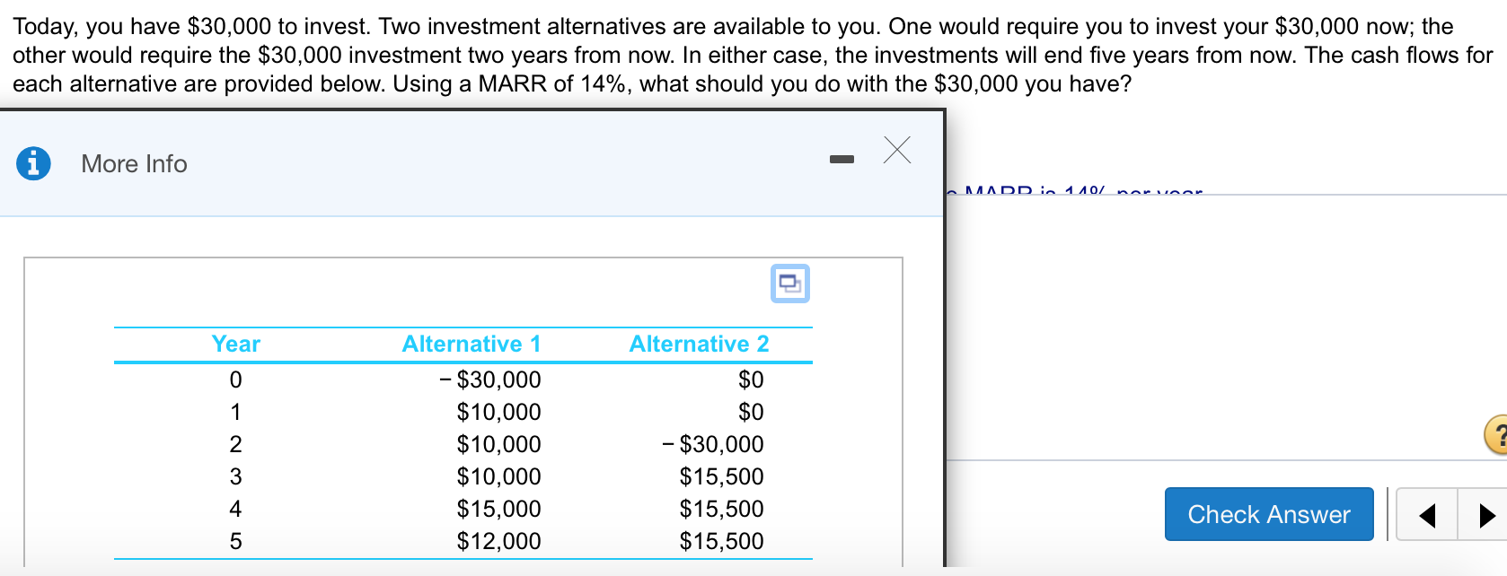 Solved Today, you have 30,000 to invest. Two investment