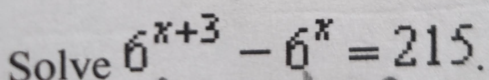 Solved 6x+3−6x=215 | Chegg.com
