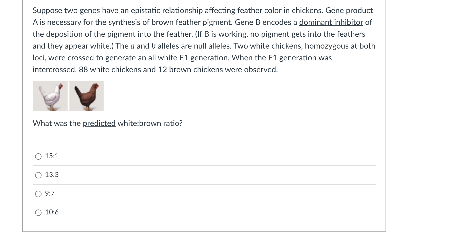 Solved Suppose Two Genes Have An Epistatic Relationship | Chegg.com