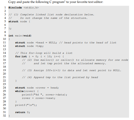 Solved Copy and paste the following program to your favorite | Chegg.com