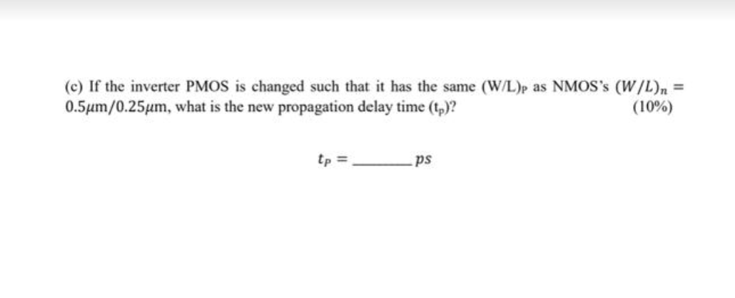 Solved Question 1 A Matched Cmos Inverter Vx 0 5vpo Chegg Com