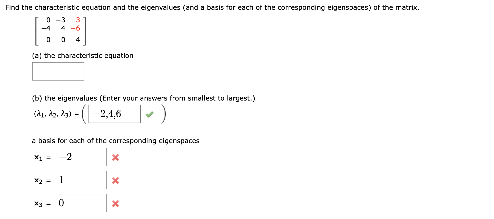 Solved Find the characteristic equation and the eigenvalues | Chegg.com