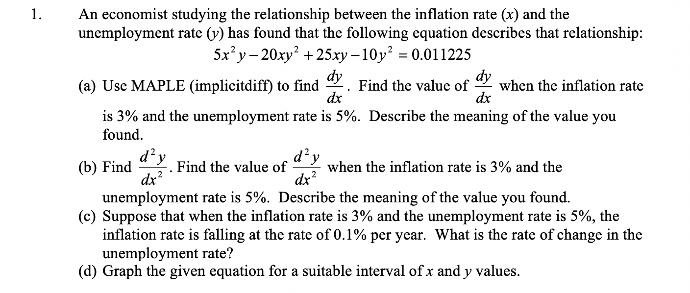 An economist studying the relationship between the | Chegg.com