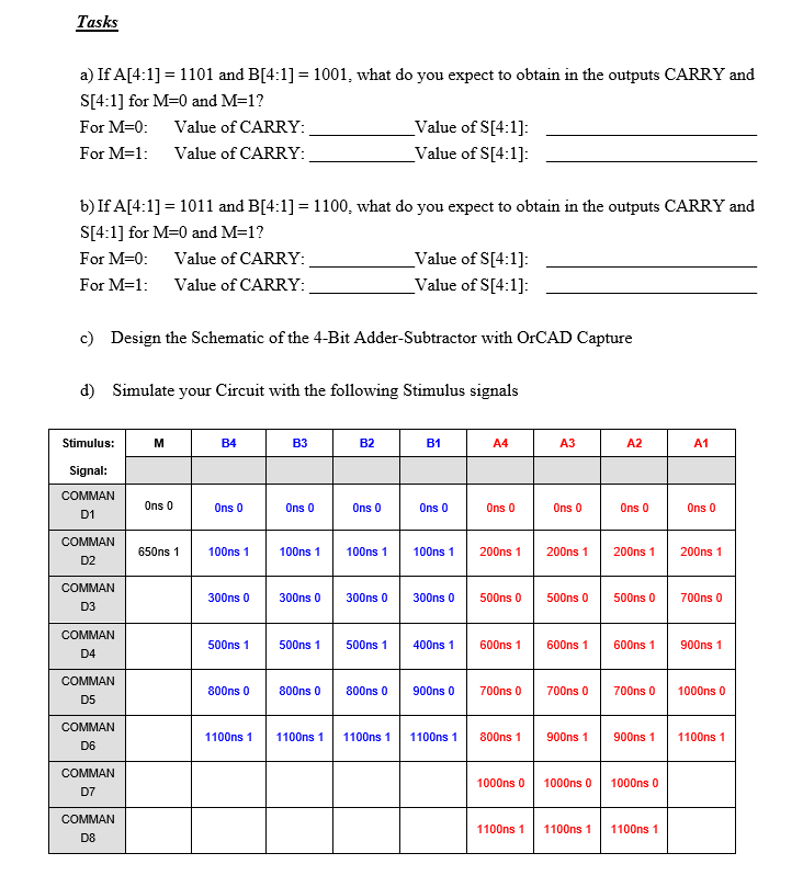 3. 4 bit magnitude Comparator Based on the | Chegg.com