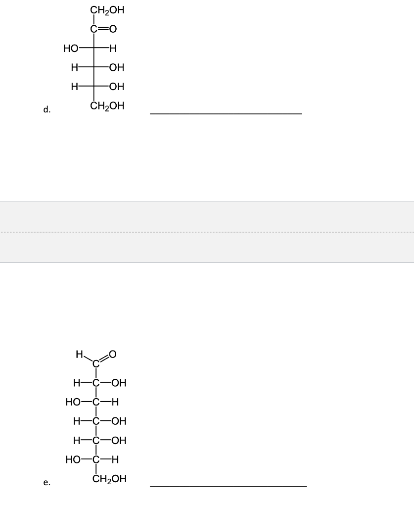 Solved 3 Name The Following Monosaccharides In Terms Of