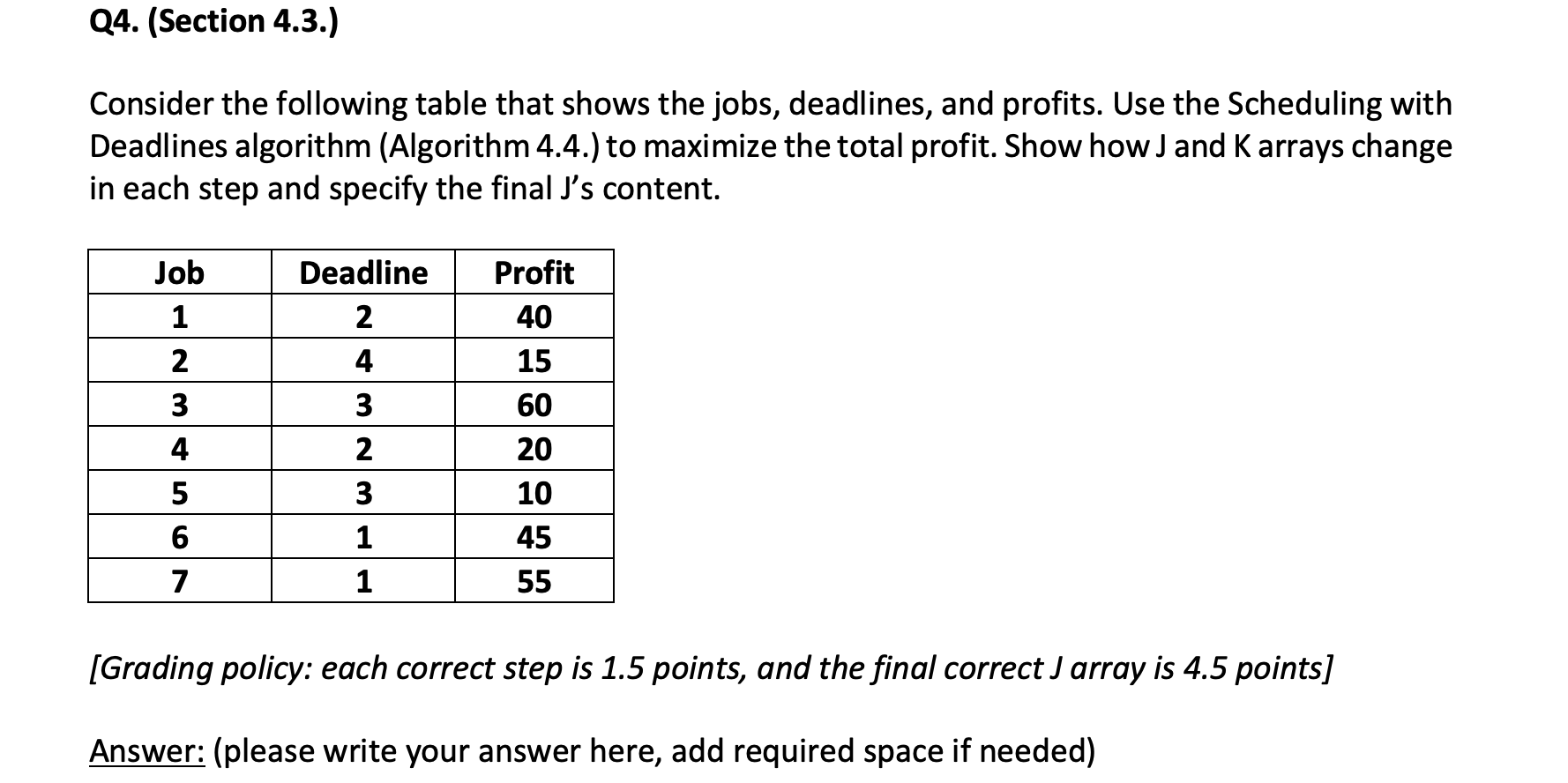Solved Q4. (Section 4.3.) Consider the following table that | Chegg.com