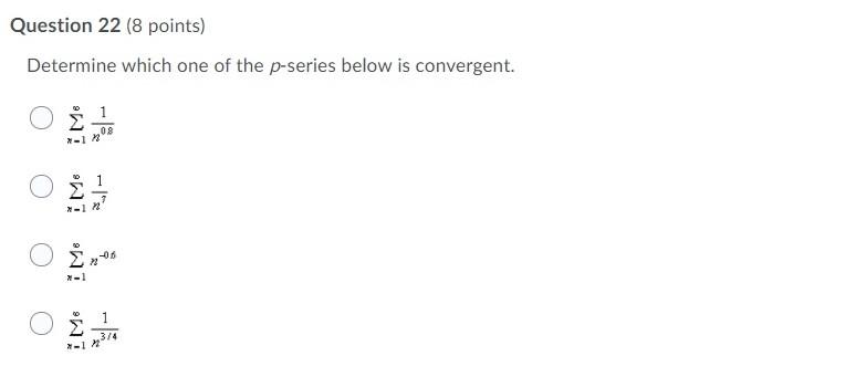 Solved Question 20 (8 points) Determine whether the given | Chegg.com