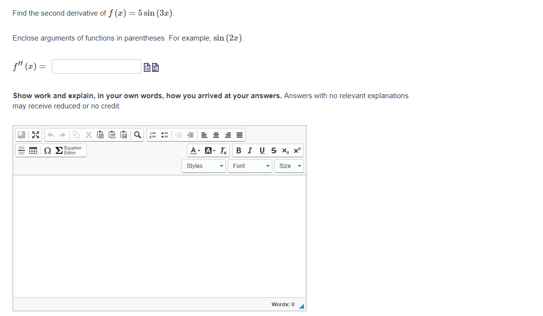 solved-find-the-second-derivative-of-f-x-5sin-3x-enclose-chegg