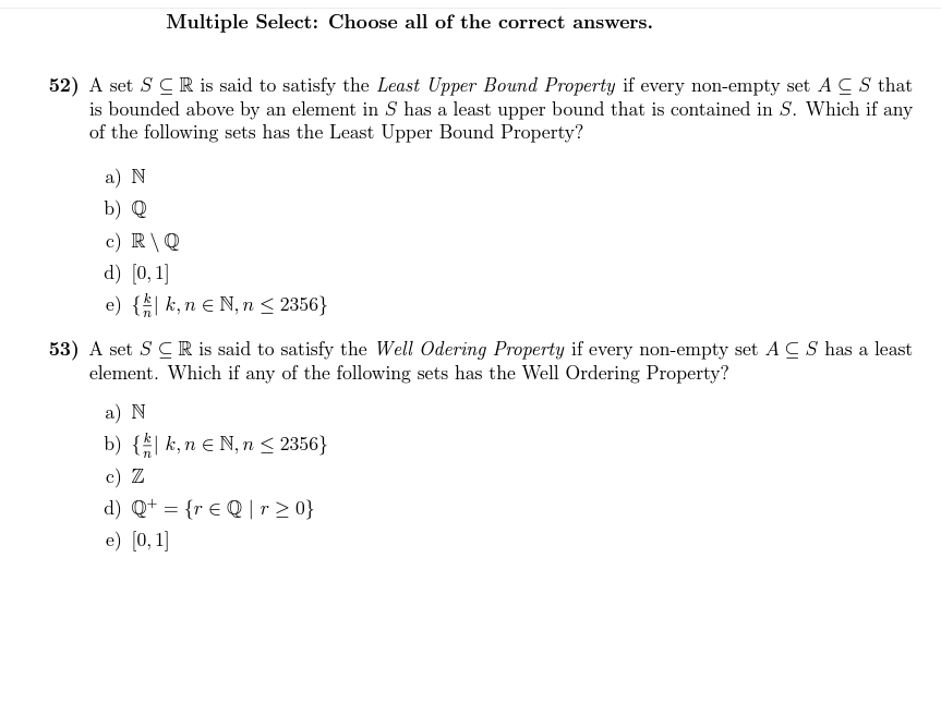 Solved Multiple Select: Choose all of the correct answers. | Chegg.com