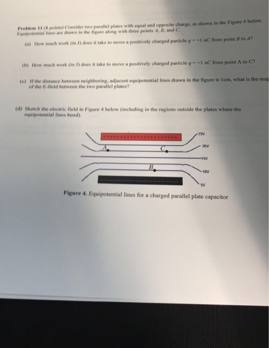 Solved Problem 1I (8 points) Consider two parallel plates | Chegg.com