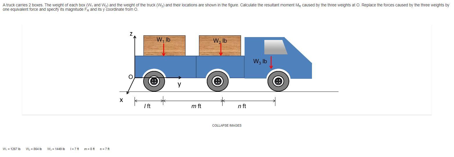 Solved A truck carries 2 boxes. The weight of each box (W,