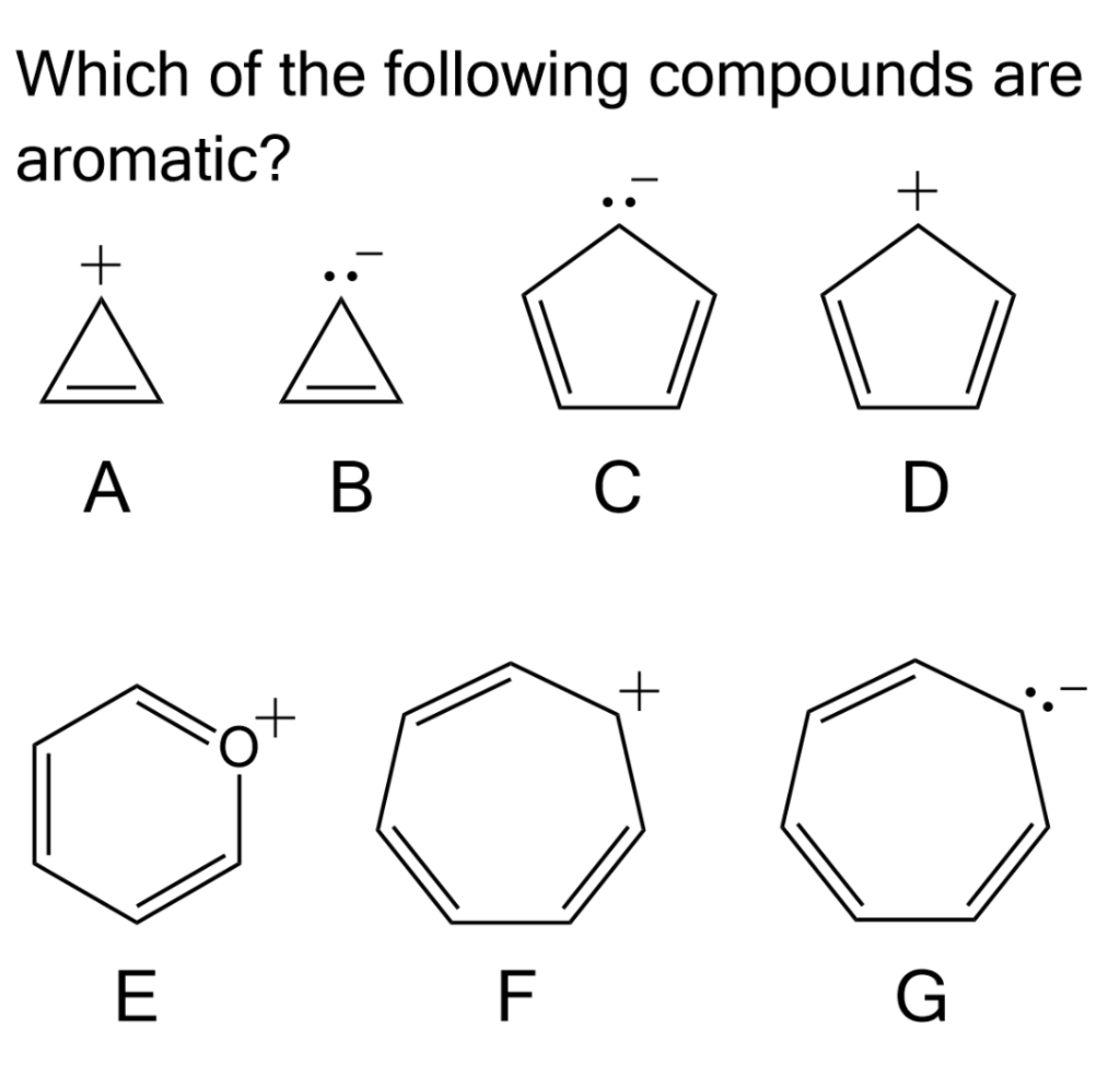 Solved Which Of The Following Compounds Are Aromatic? + + A | Chegg.com