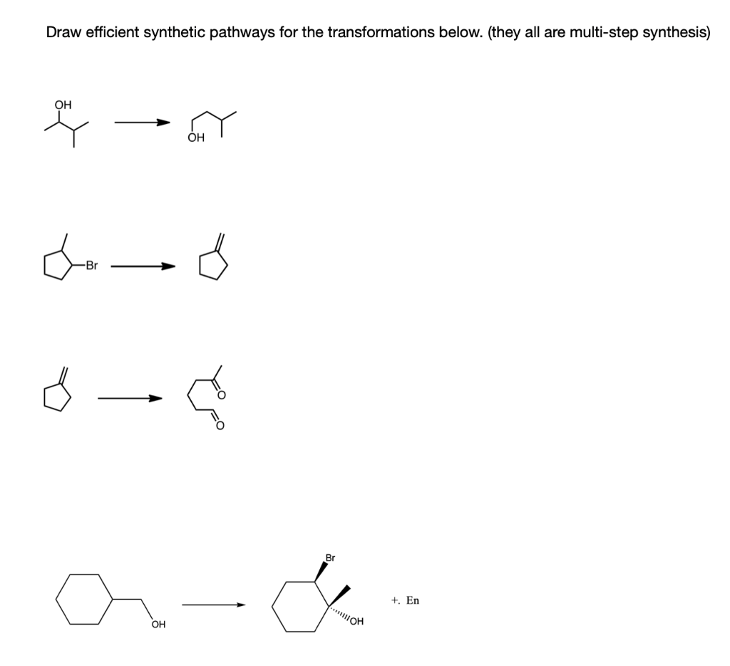 Solved Draw efficient synthetic pathways for the | Chegg.com