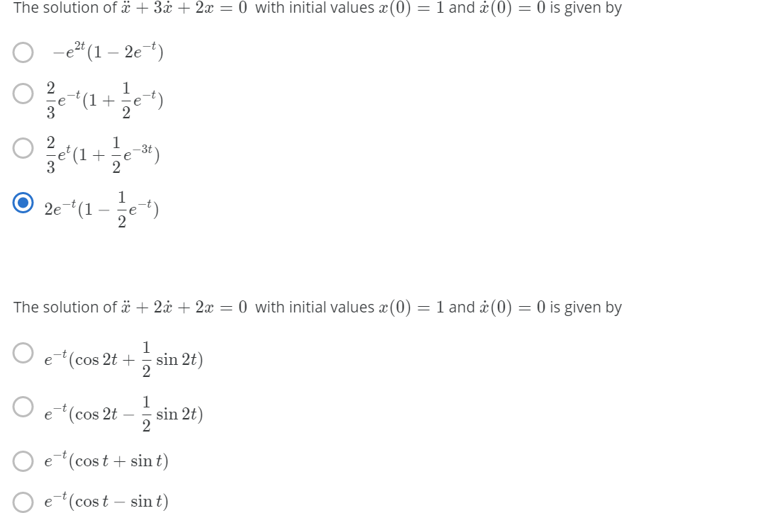 Solved The Solution Of O 3 2x 0 With Initial Values Chegg Com