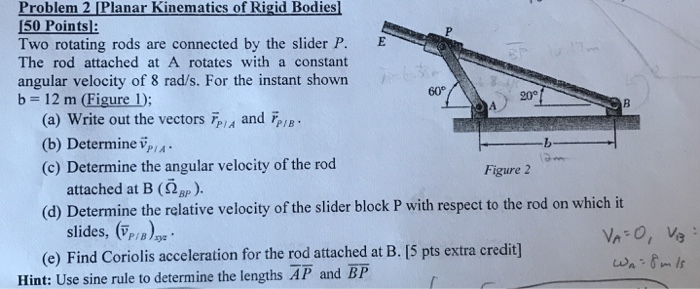 Solved Problem 2 (Planar Kinematics of Rigid Bodies Two | Chegg.com