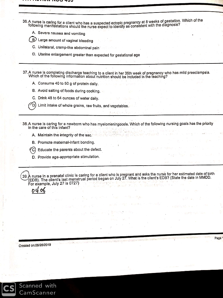 Which Of The Following Statements Is True Regarding Asthma Solved 32.A nurse is caring for a client who delivered a | Chegg.com