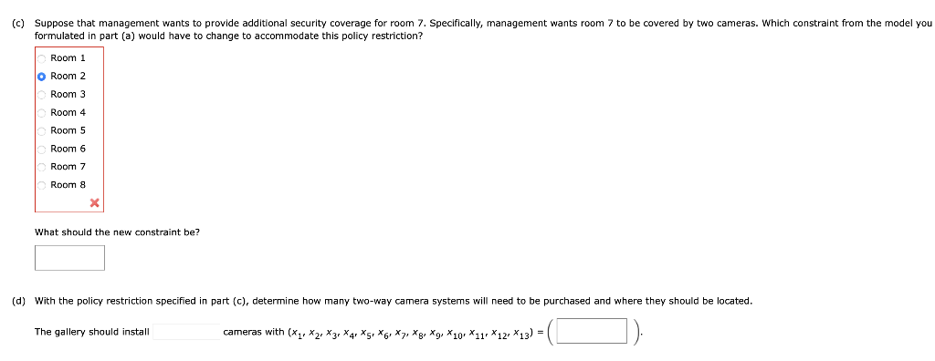 Solved camera system at the entrance to the display rooms. | Chegg.com