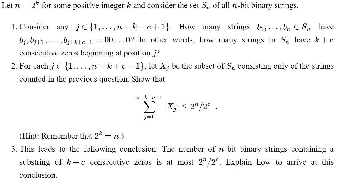 Let N 2 For Some Positive Integer K And Consider The Chegg Com