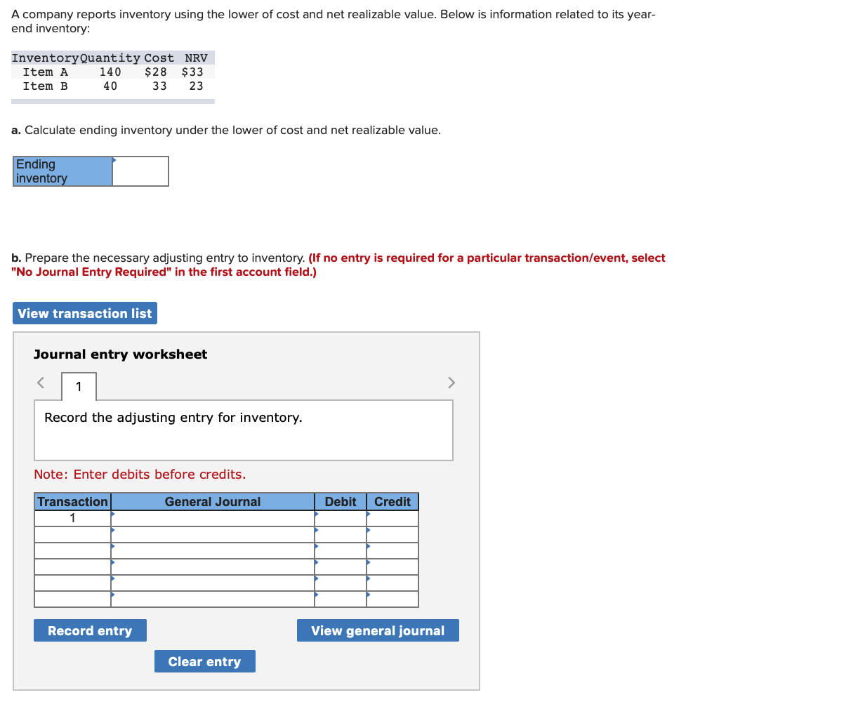 Solved A company reports inventory using the lower of cost | Chegg.com