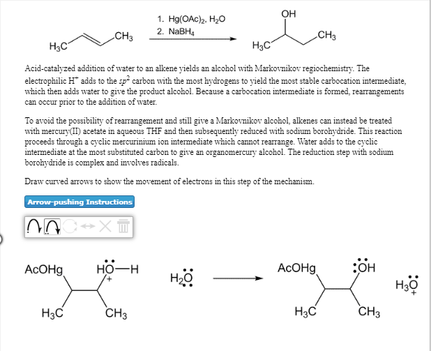 Alkyne treated with hg 2025 oac 2 h2o nabh4