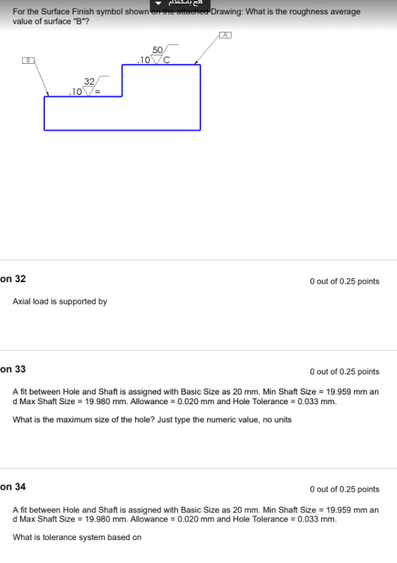 Solved مح باستخدام For the Surface Finish symbol shown on
