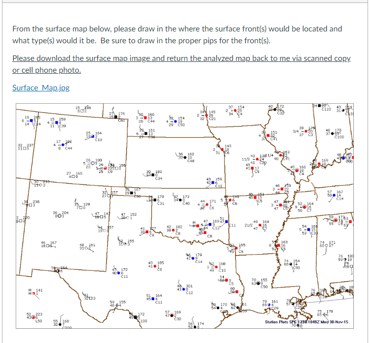 Solved From the 500mb chart below, please determine at