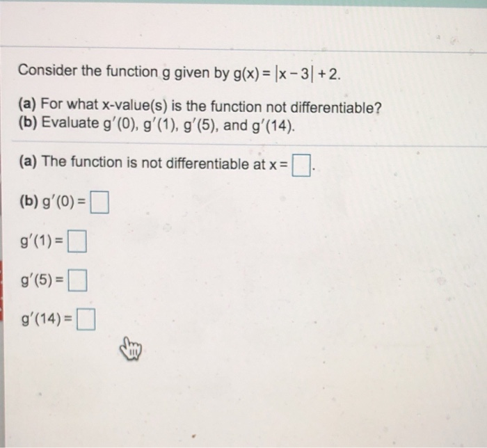 Solved Consider The Function G Given By G(x) = |x - 3| +2. | Chegg.com